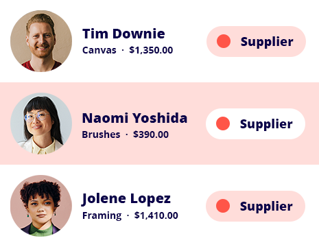 Who are your best customers & suppliers? Projects makes it easy to track the costs of multiple clients and suppliers to each of your jobs. Available on the medium version for only $3/month more.